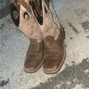 Brown and Tan Boys  Western Boots